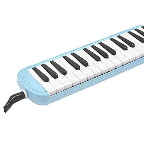 正直うれしいお手頃価格。 KC キョーリツ 鍵盤ハーモニカ メロディピアノ 32鍵 ライトブルー P3001-32K UBL ドレミ表記シール クロス お名前シール付き 品質も絶対に保証！