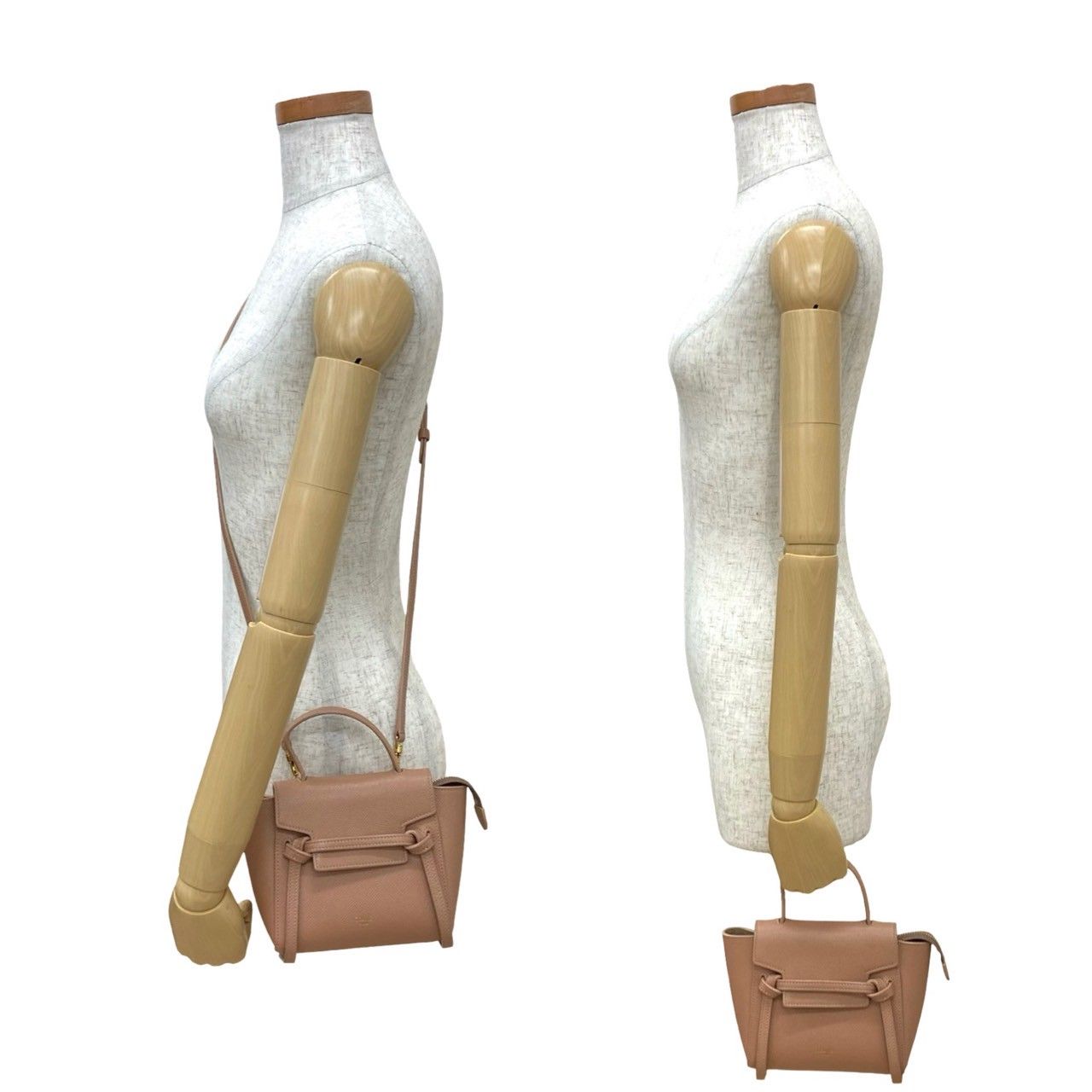 CELINE セリーヌ ベルトバッグナノ ベージュ 2way ショルダーバッグ CELINE（セリーヌ） [中古] ベルトバッグ ナノ 2WAY ハンドバッグ