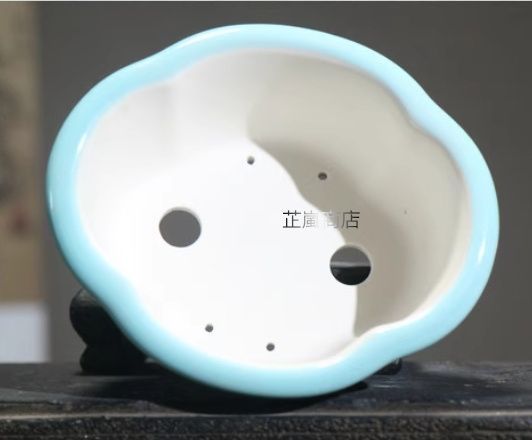 海棠の浅鉢 紫砂の鉢 盆栽鉢 植木鉢 小品盆栽鉢 大品盆栽