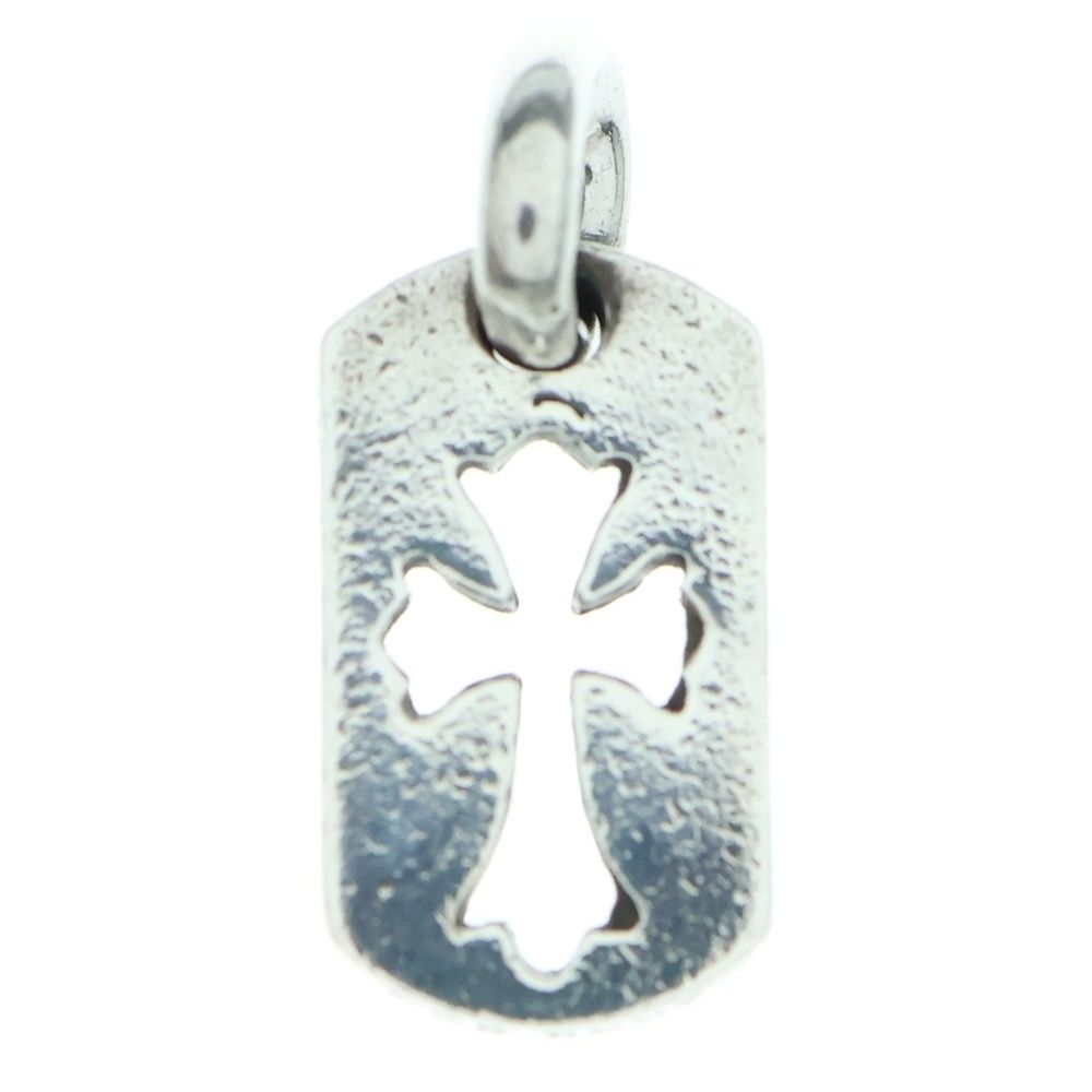 CHROME HEARTS クロムハーツ DT TNY CO CRS タイニーカットアウトクロスドッグタグ チャーム ペンダントトップ シルバー
