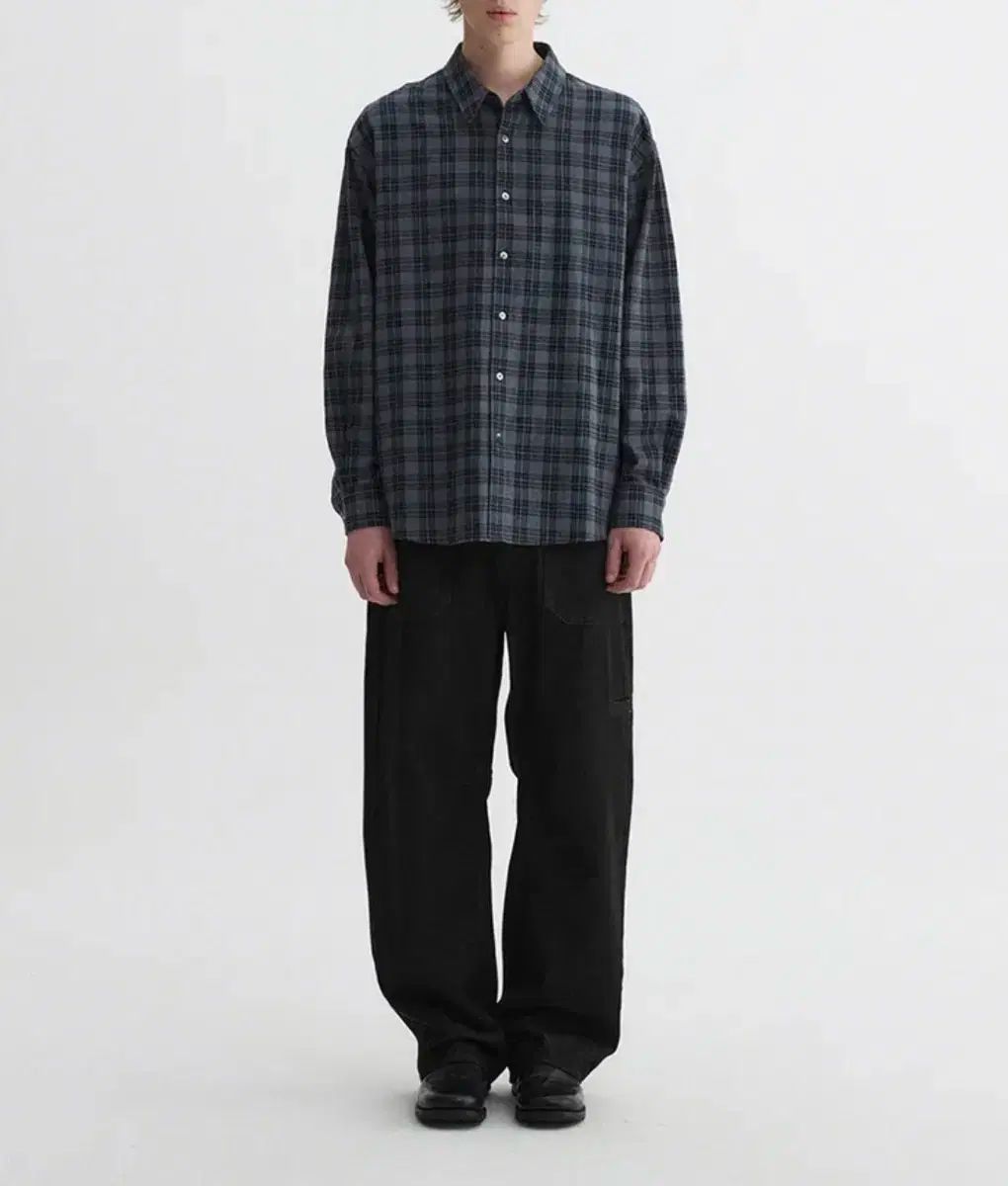 FABREGAT シャツ チェック柄 ダークブルー ＋ シャツ1枚プレゼント