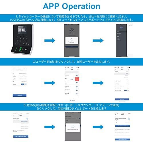 NG-W2 NGTeco タイムレコーダー 指紋認証 タイムカードーレコーダー 高