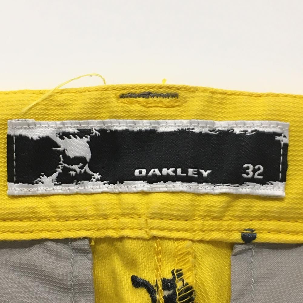 オークリー ハーフパンツ イエロー×グレー ペイント柄刺しゅう ティー