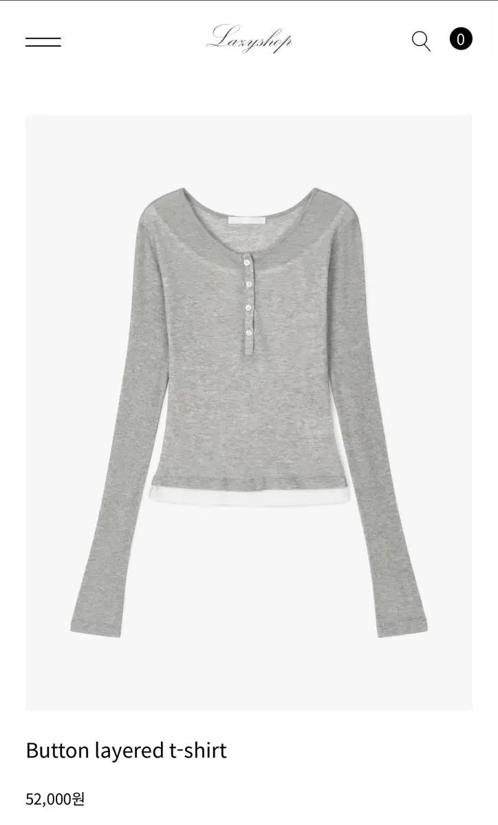 lazyshop ボタン レイヤード Tシャツ