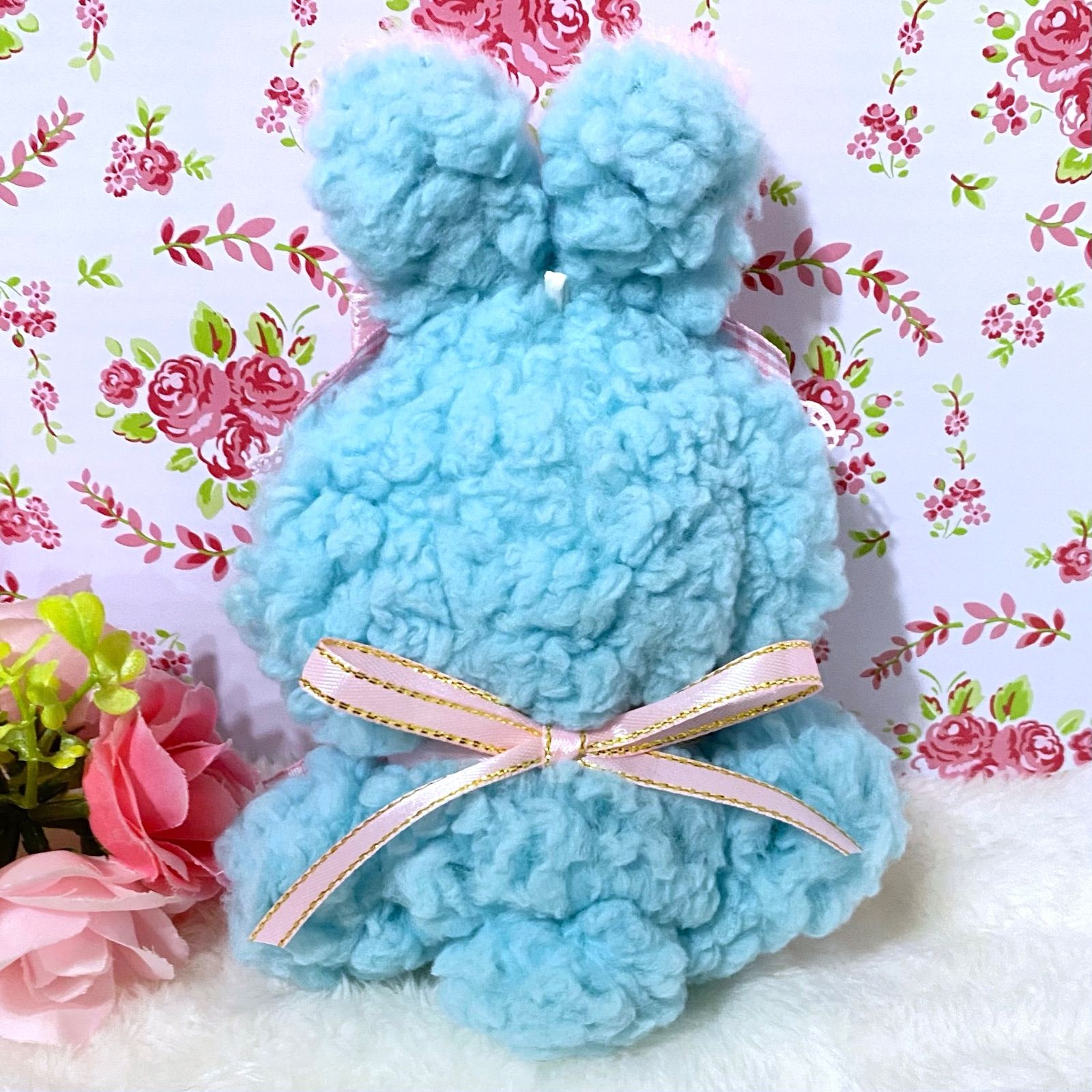 ぬい服 着ぐるみ にじぱぺっと おすわり うさぎ 水色