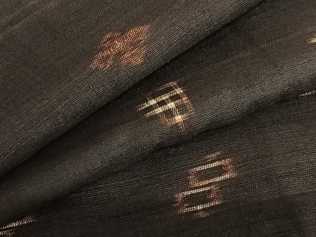 平和屋着物○国指定重要無形文化財 本場久米島紬 手織 正絹 逸品  