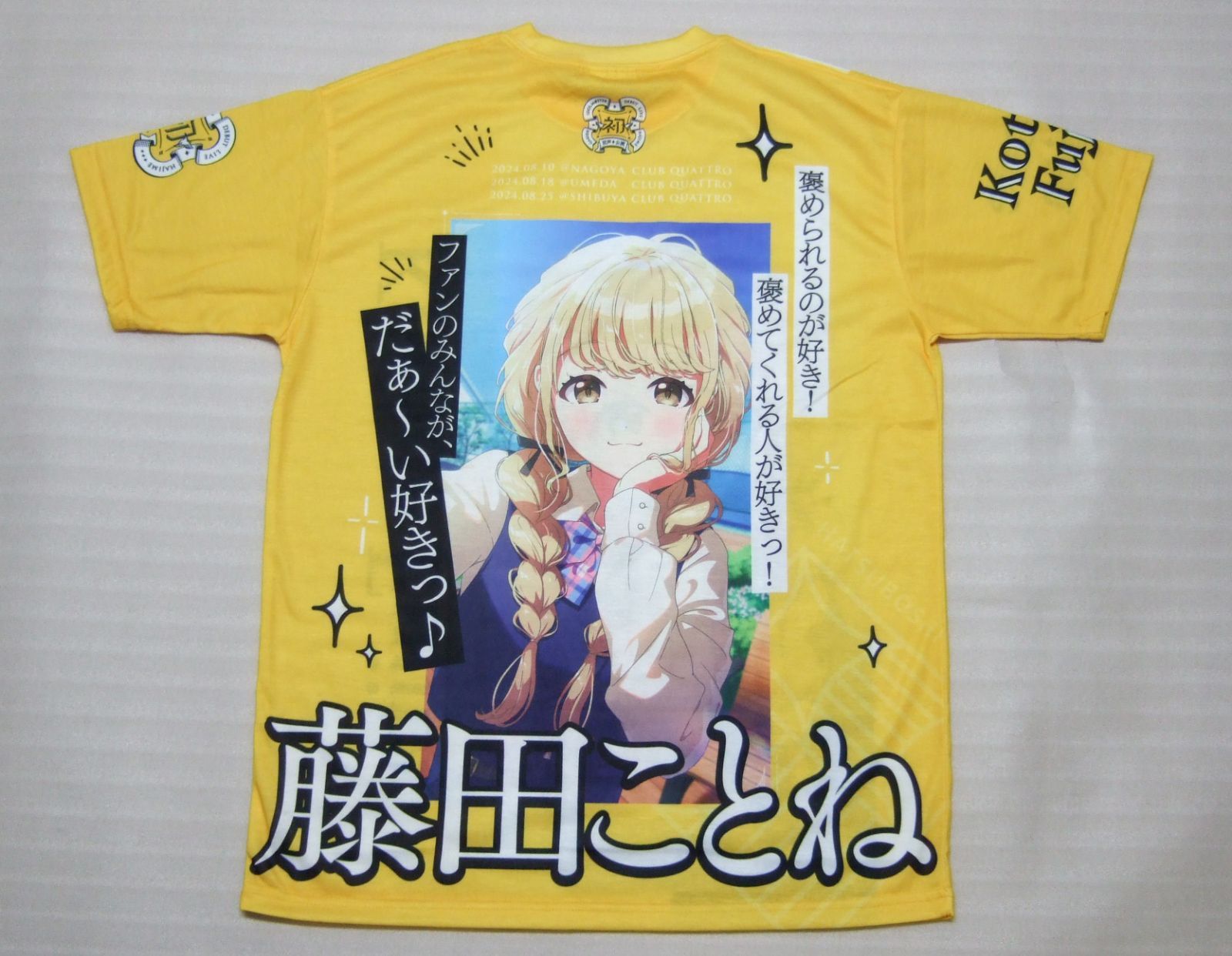 藤田ことね　初 TOUR Tシャツ【Lサイズ】 学園アイドルマスター 初 TOUR フルグラフィックTシャツ XL 藤田