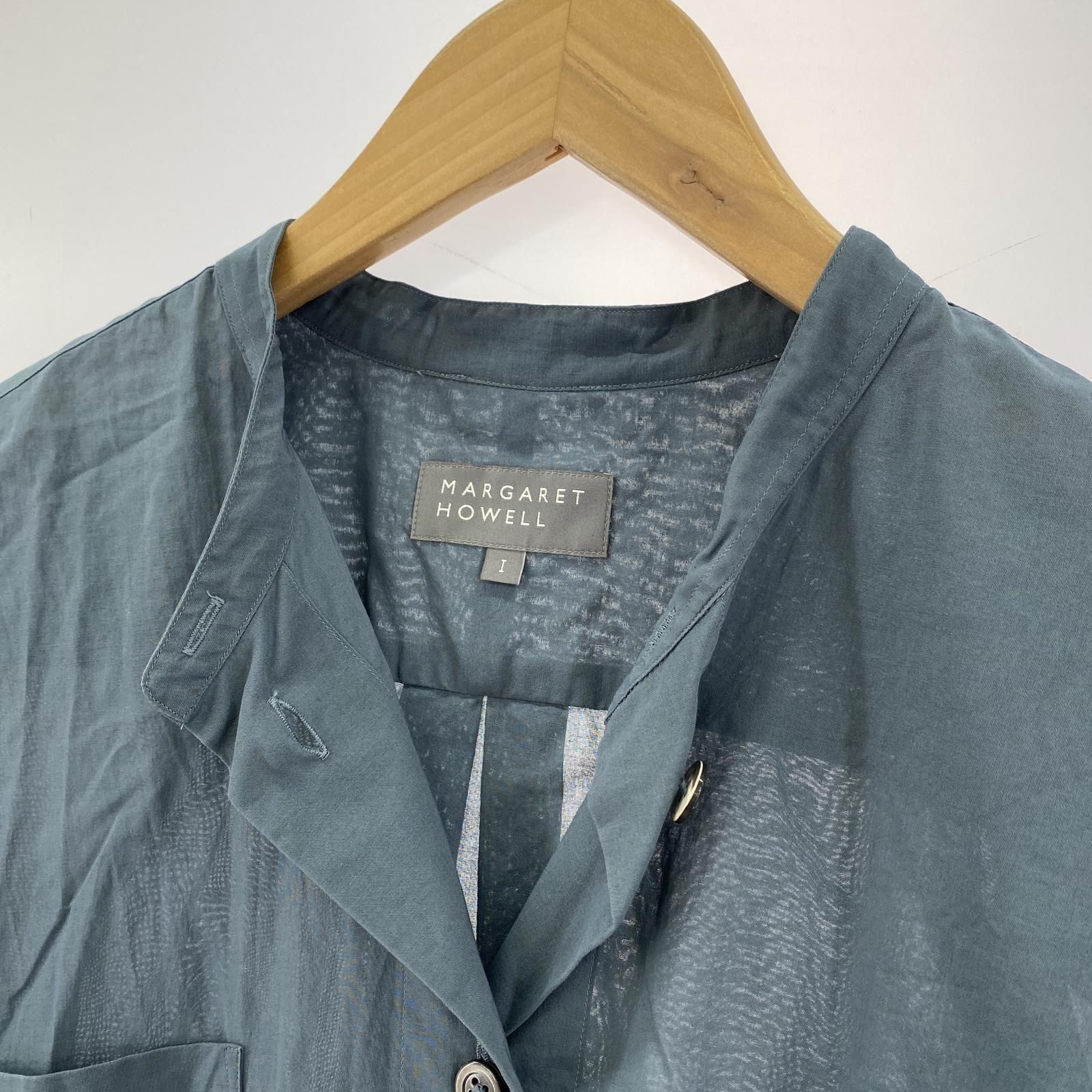 MARGARET HOWELL マーガレットハウエル バンドカラー長袖シャツ sizeⅠ