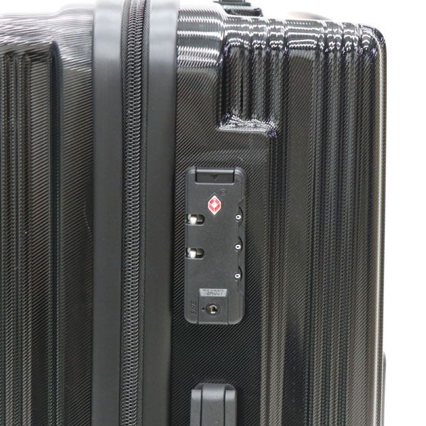 HIRO キャリーケース ブラック Mサイズ 約63L PC＋ABS樹脂製 TSAロック