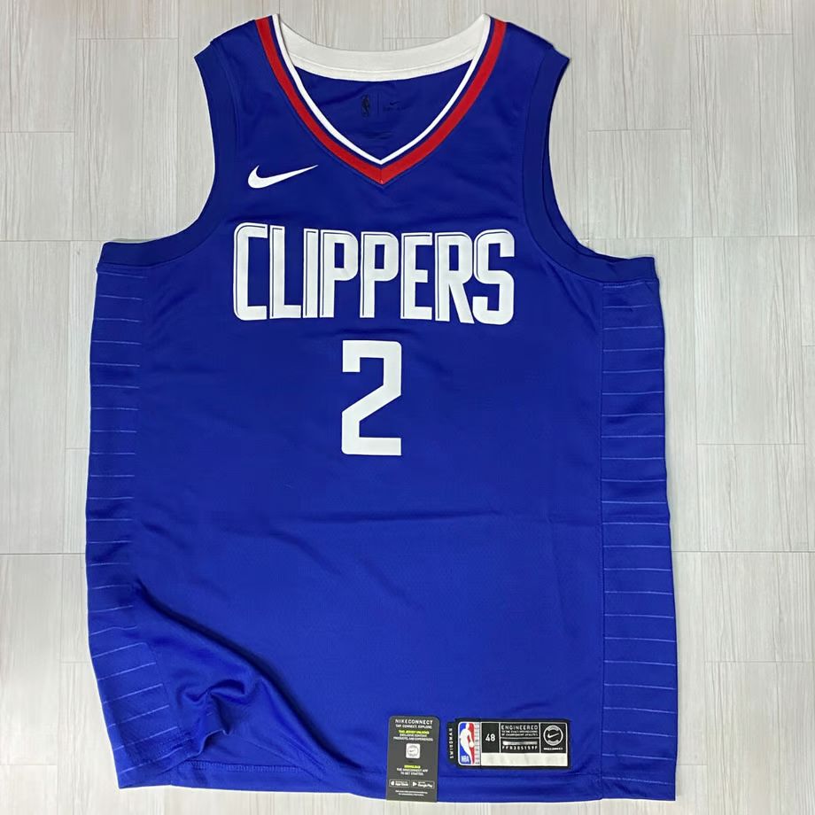 USA正規品 【S】 NIKE ナイキ NBA クリッパーズ LA Clippers カワイ レナード Leonard #2 オーセンティック バスケシャツ ロイヤルブルー 米国規格 NIKE ナイキ Clippers クリッパーズ Leonard カワイ