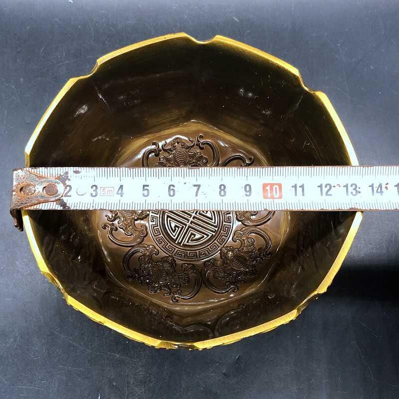 銅細工 八仙過海碗 八仙碗 工芸品 装飾品 工芸品 美術品 置物