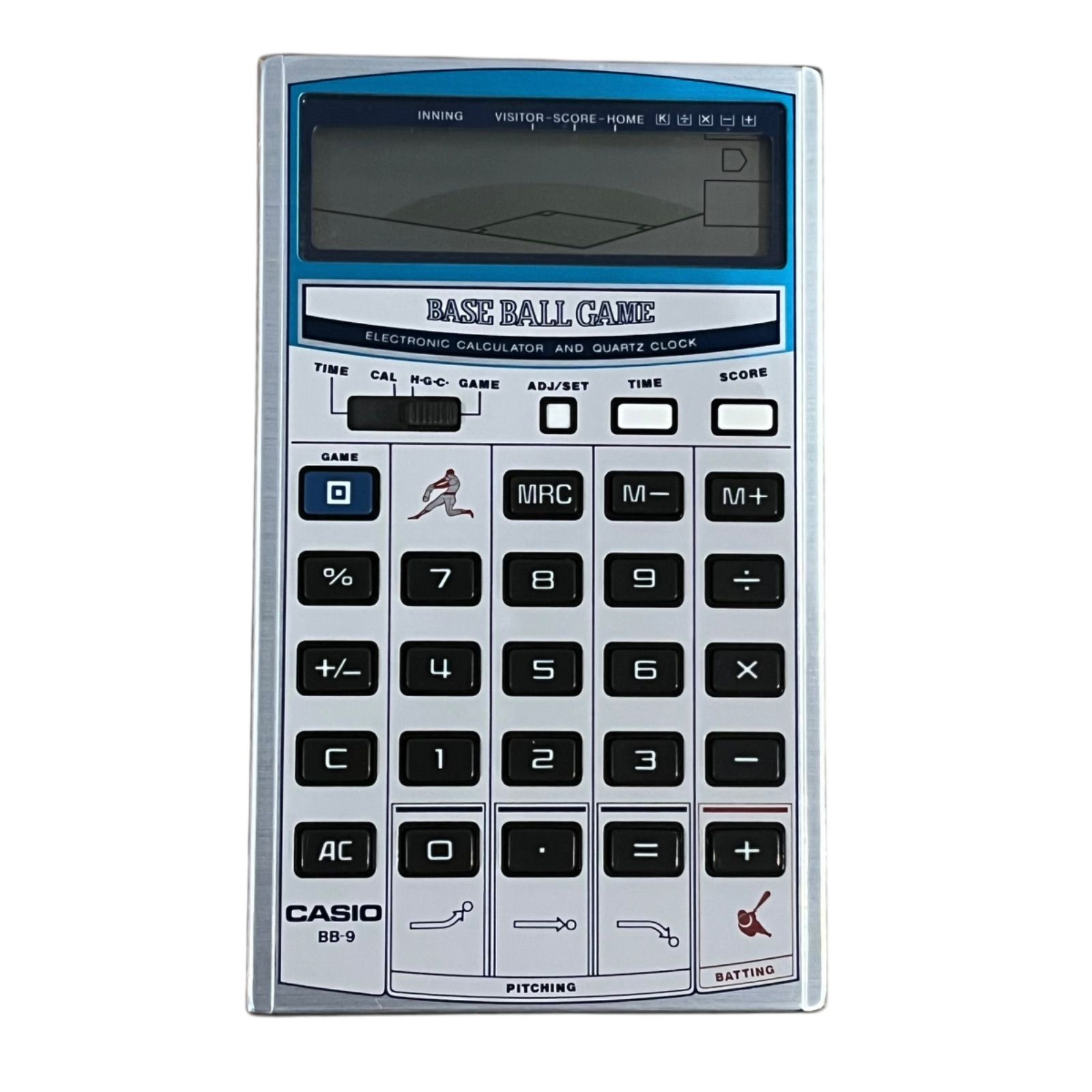 管30003】動作確認済み☆CASIO BB-9 ゲームウォッチ BASEBALL GAME 