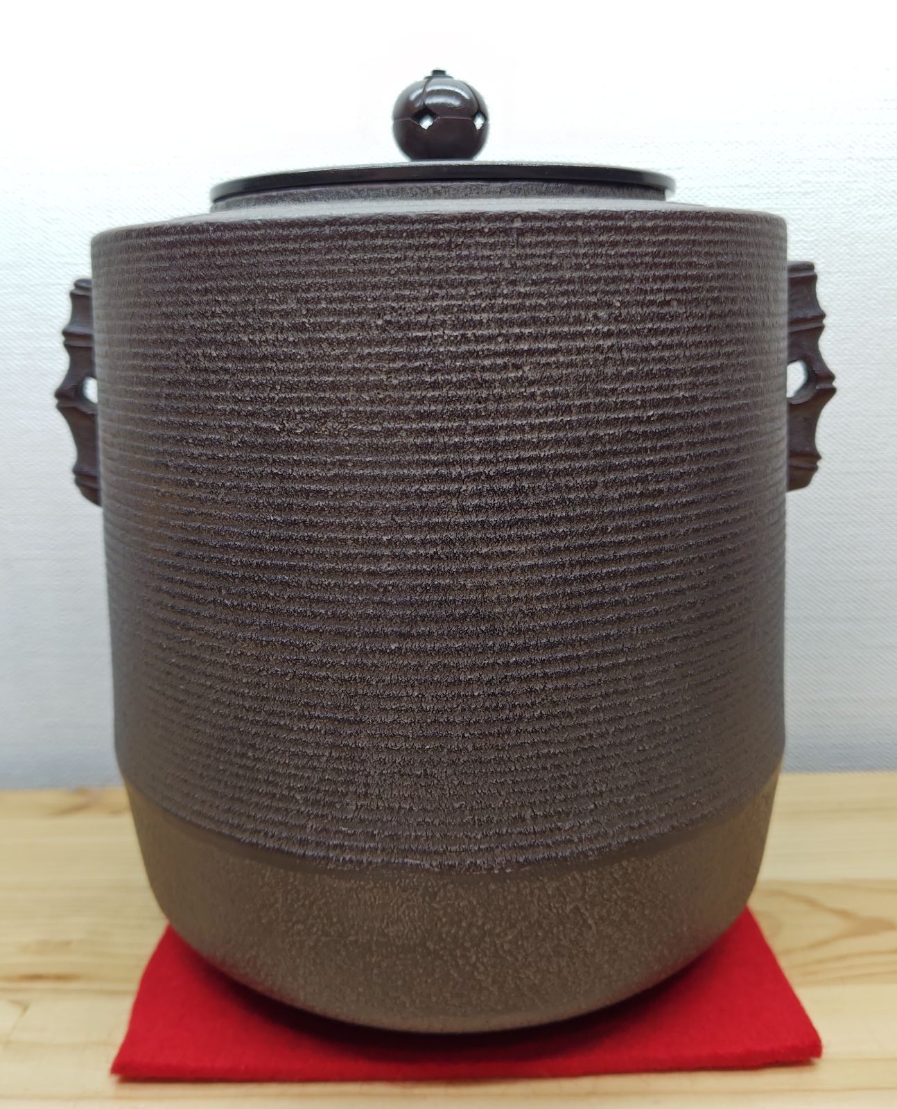 逢絢亭】茶道具 風炉釜 真形釜 羽釜 釜師 大国藤兵衛 共箱入り 茶道具