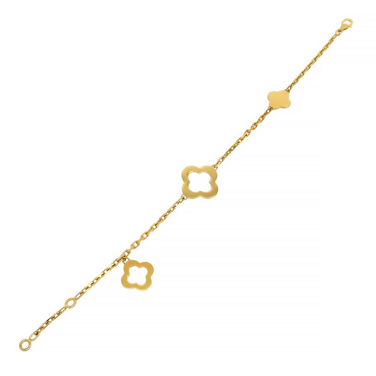 ヴァンクリーフ＆アーペル ビザンチン アルハンブラ ブレスレット 3P 18.5 VCARD39600 Au750 K18YG レディース Van Cleef - Arpels ジュエリー