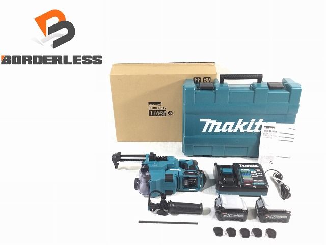 makita マキタ 40Vmax 20mm 充電式ハンマドリル HR010GRDXV バッテリー2個 BL4025 充電器 ケース付 ハンマードリル 109504