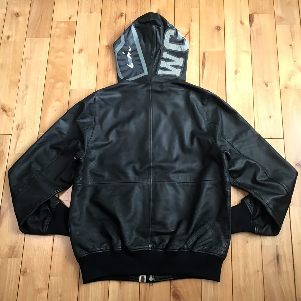 レザー シャーク パーカー Sサイズ black a bathing ape BAPE leather shark full zip hoodie エイプ  ベイプ アベイシングエイプ - メルカリ