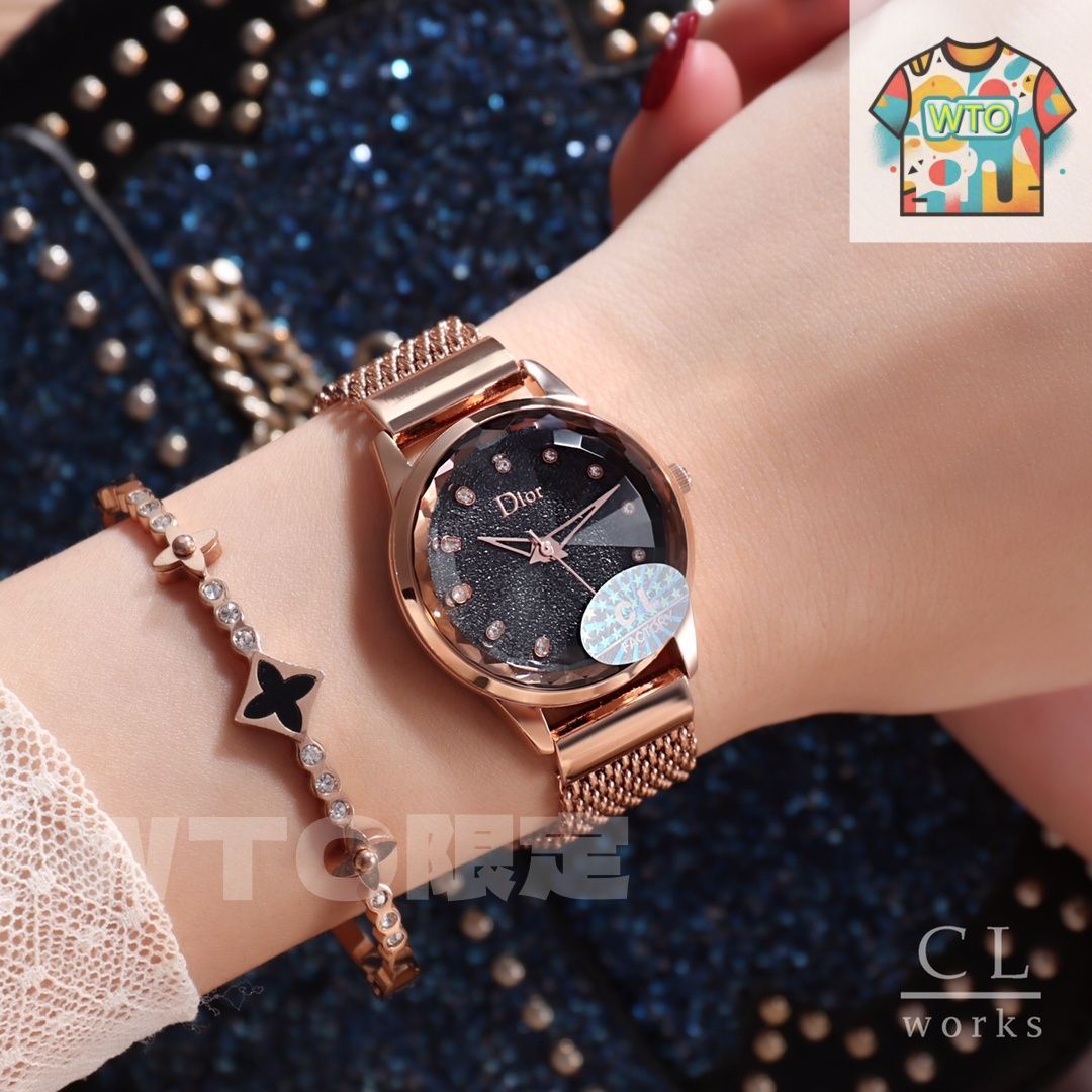 【専用品】【稼動品、付属完備】ディオール　レディースウォッチ 今日特価】Dior クリスタルシリーズ腕時計（アップグレード版