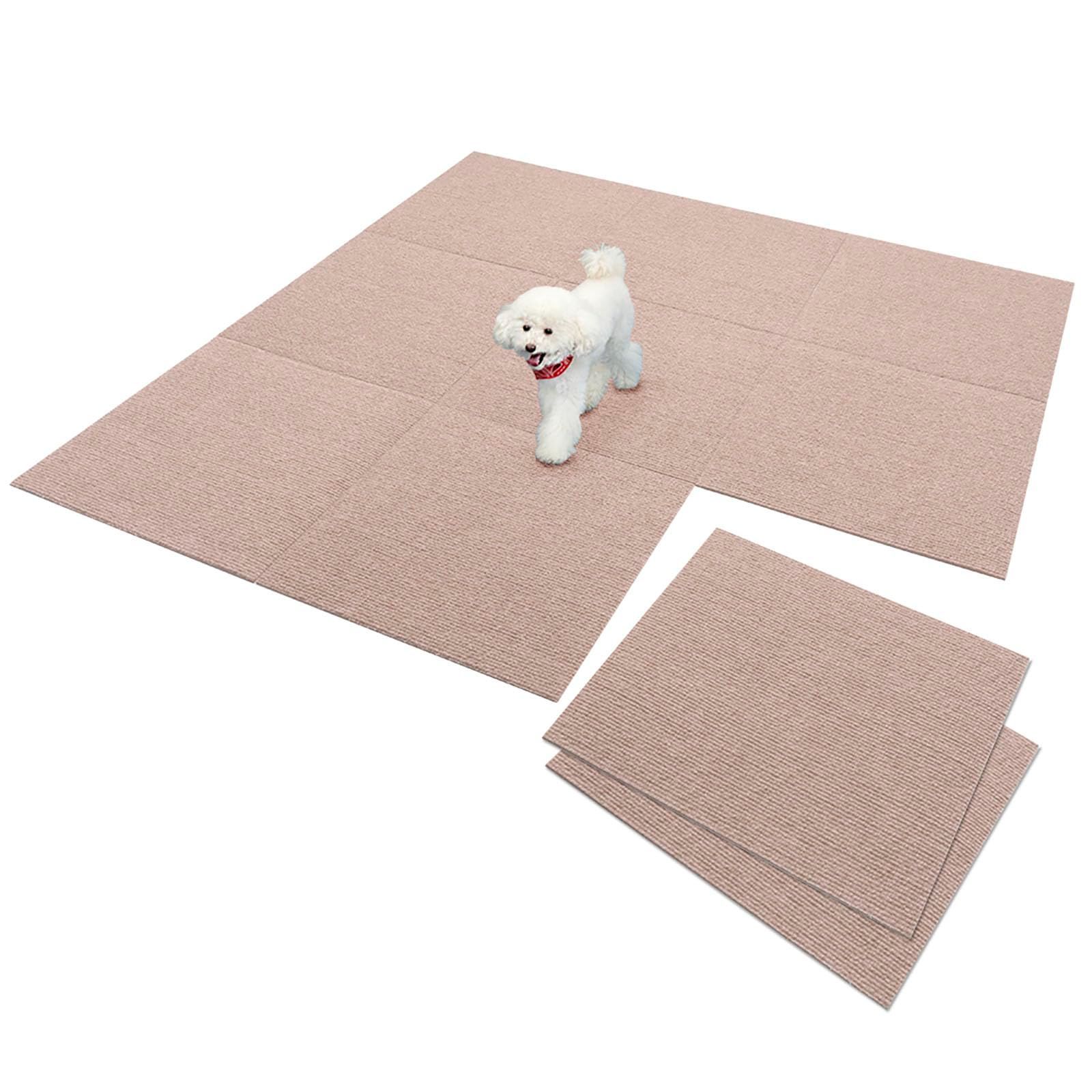 ベージュ 45×45cm 大判 10枚 ジョイントマット カーペットタイプ ずれない おくだけ吸着 洗える】サンコー 消臭 タイルマット 撥水 KH-14 Sanko【日本製