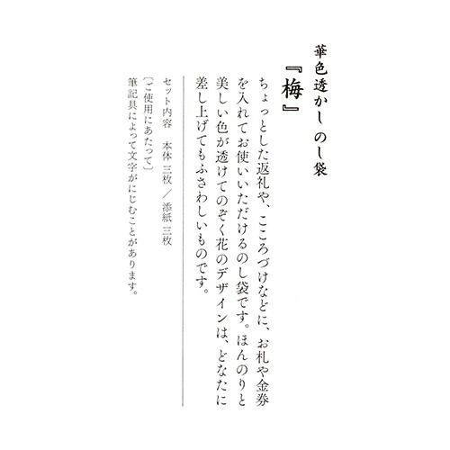 金封 のし袋華色透