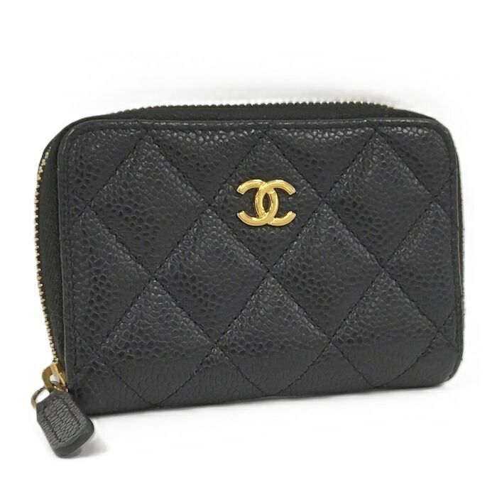 CHANEL クラシックジップ コインパース キャビアスキン ブラック AP0216