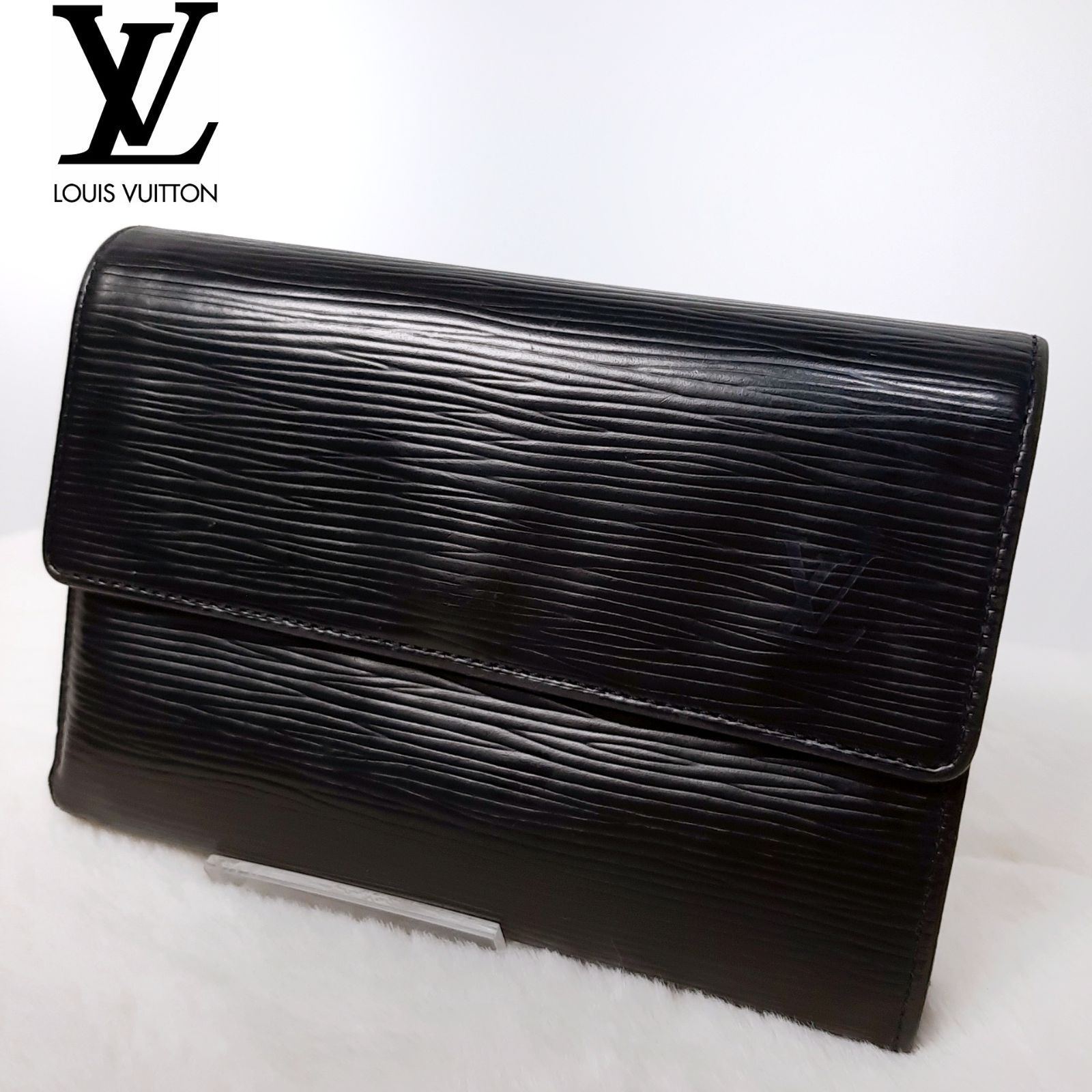 【LOUIS VUITTON】 ブラック:エピ三つ折り財布