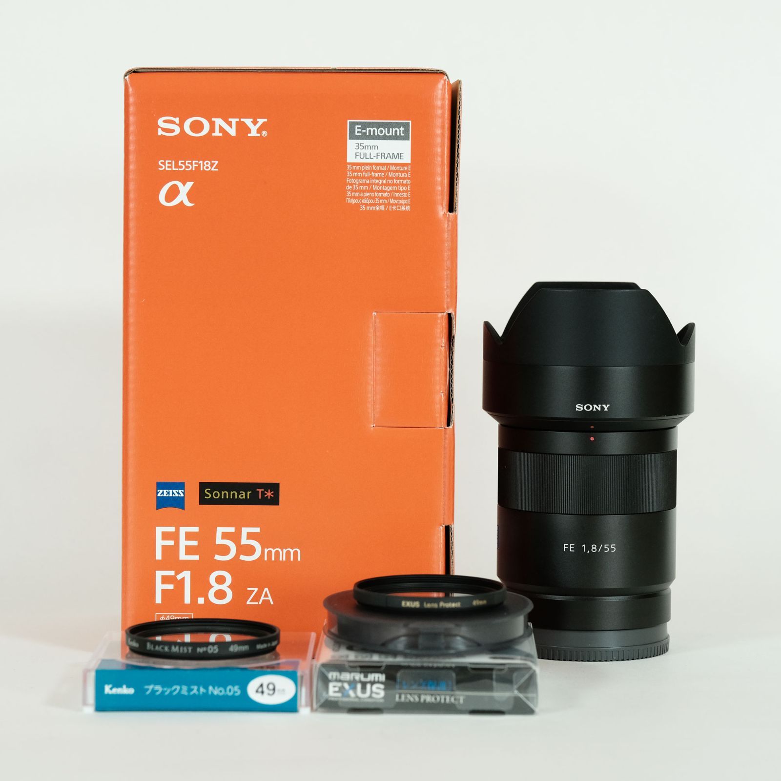 美品｜高級フィルター2種付] SONY Sonnar T* FE 55mm F1.8 ZA SEL55F18Z / ソニーEマウント / フルサイズ  - メルカリ