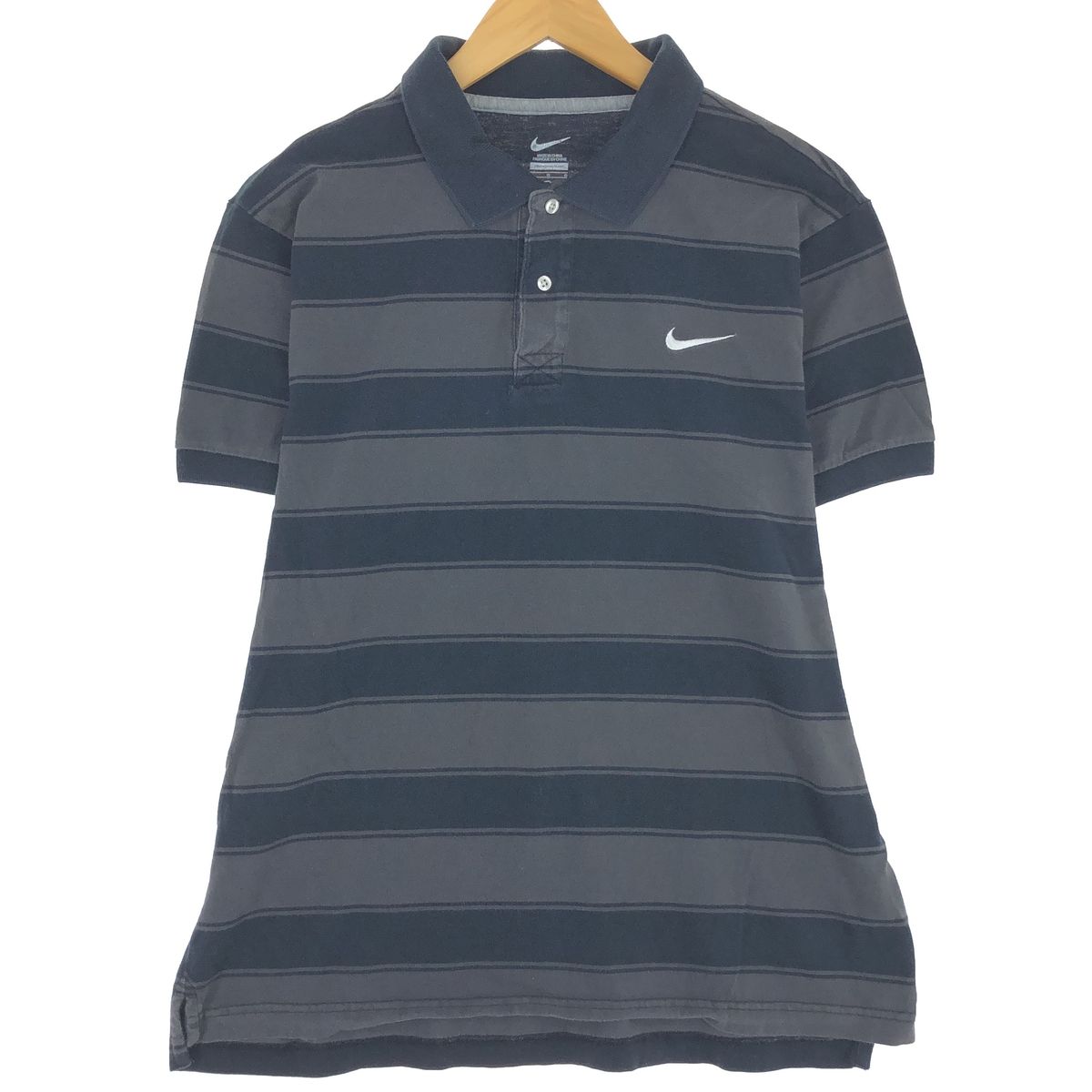 古着 ナイキ NIKE 半袖 ボーダー ポロシャツ メンズL/eaa436552