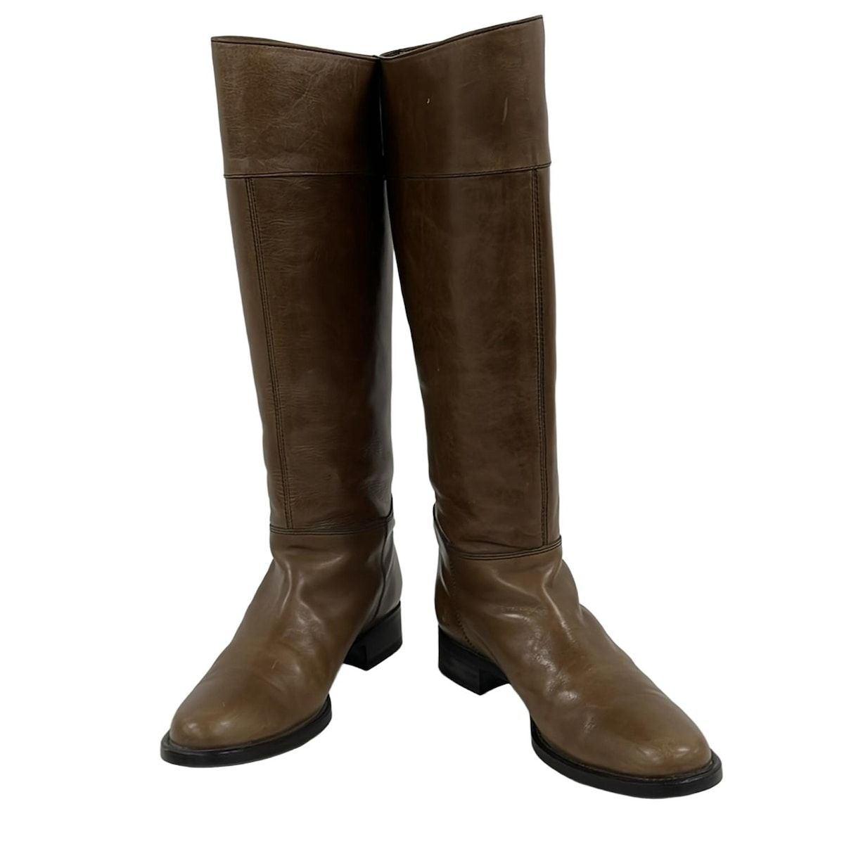 MargaretHowell マーガレットハウエル ロングブーツ 23 1 2 レディース - ブラウン idea レザー