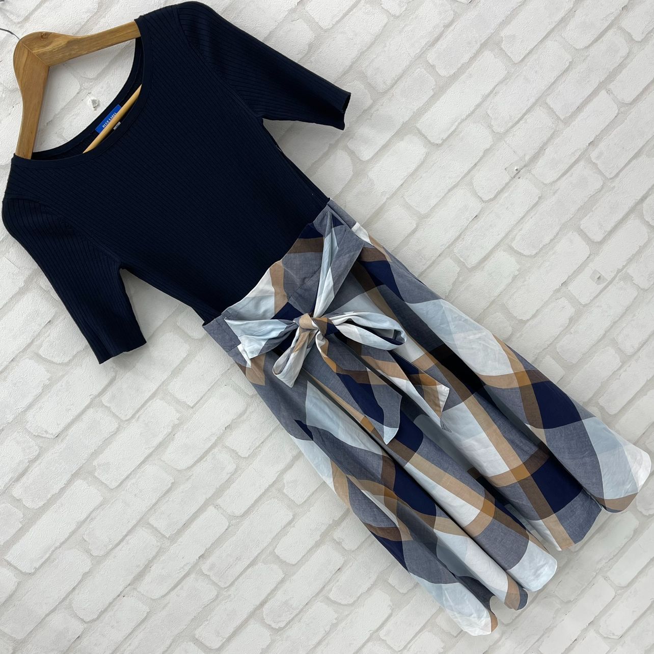 BLUE LABEL CRESTBRIDGE 半袖 シャツワンピース BLUE LABEL CRESTBRIDGE #snc ブルーレーベル クレストブリッジ