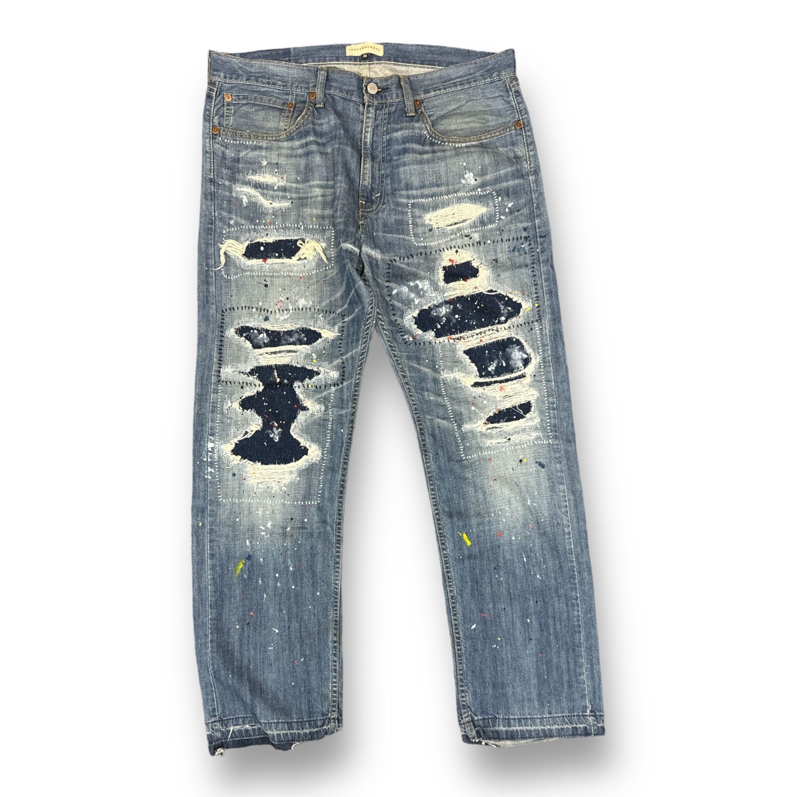 INNOCENCE NYC Stitch Paint Denim Pants INSTDM01 クラッシュ リペア 