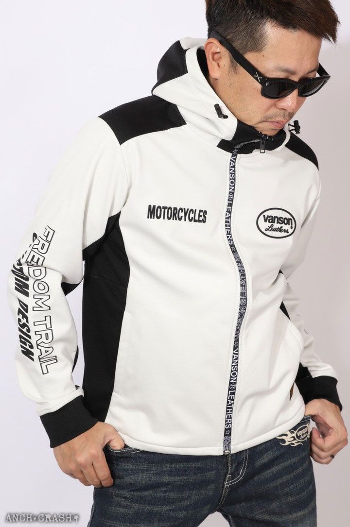 VANSON バンソン ストレッチボンディング フルZIPパーカー NVSZ