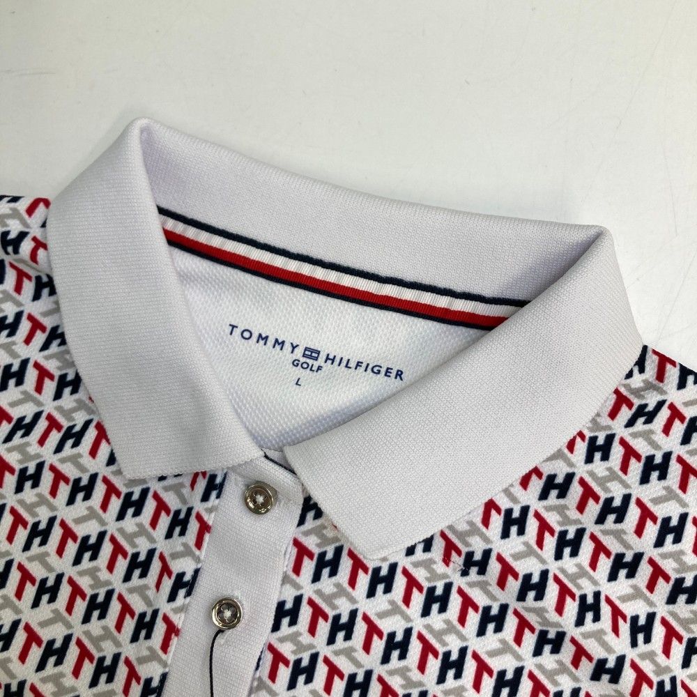 サイズ L TOMMY HILFIGER GOLF トミー ヒルフィガーゴルフ 半袖ポロシャツ 総柄 ホワイト系 240101452461 ゴルフウェア レディース ストスト LLC-HASEGAWATOSO_COM