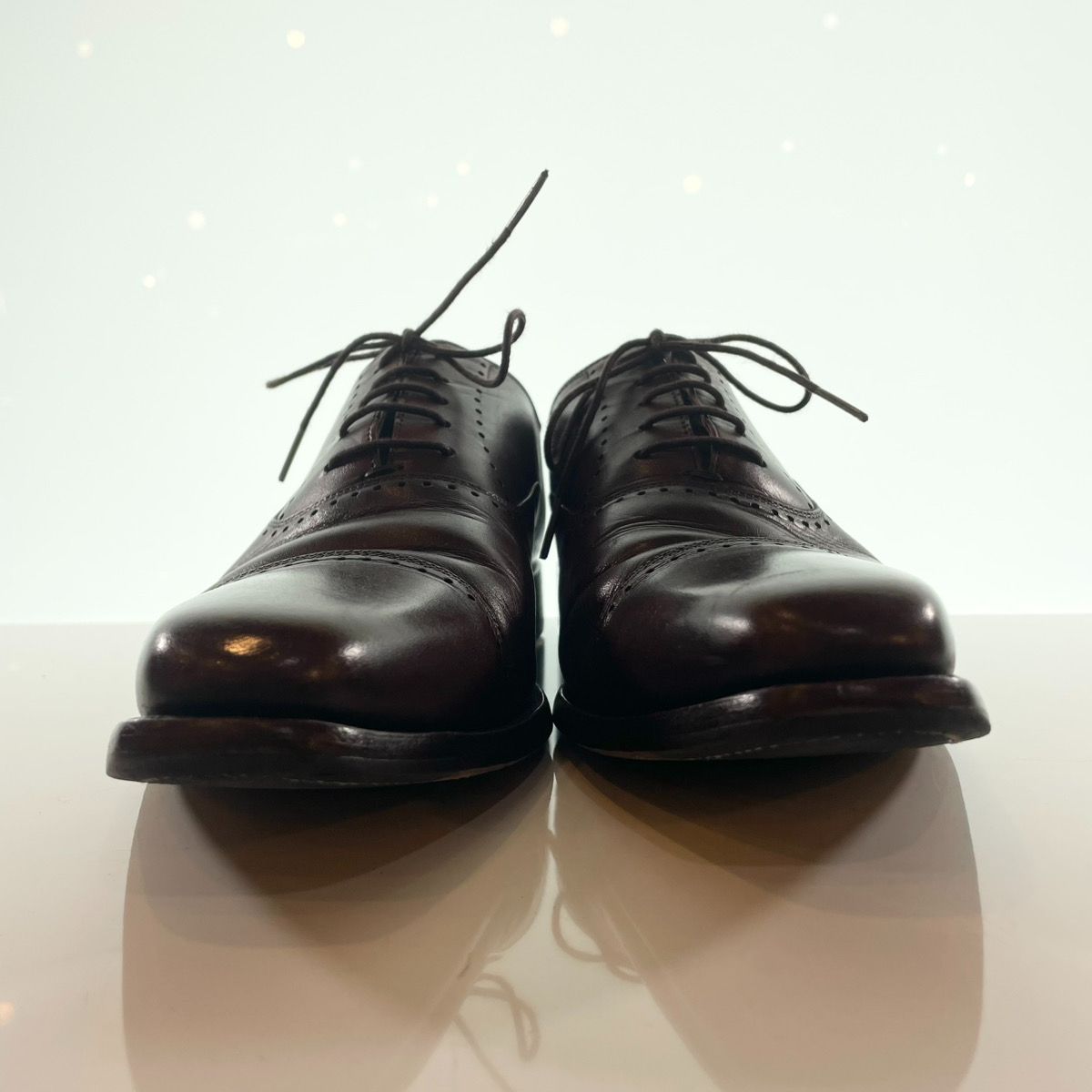 ☆極美品☆SCOTCH GRAIN HIROKAWA ブラックシューズ　26cm HIROKAWA Scotch Grain Black Leather Bench Made Oxfords JPN