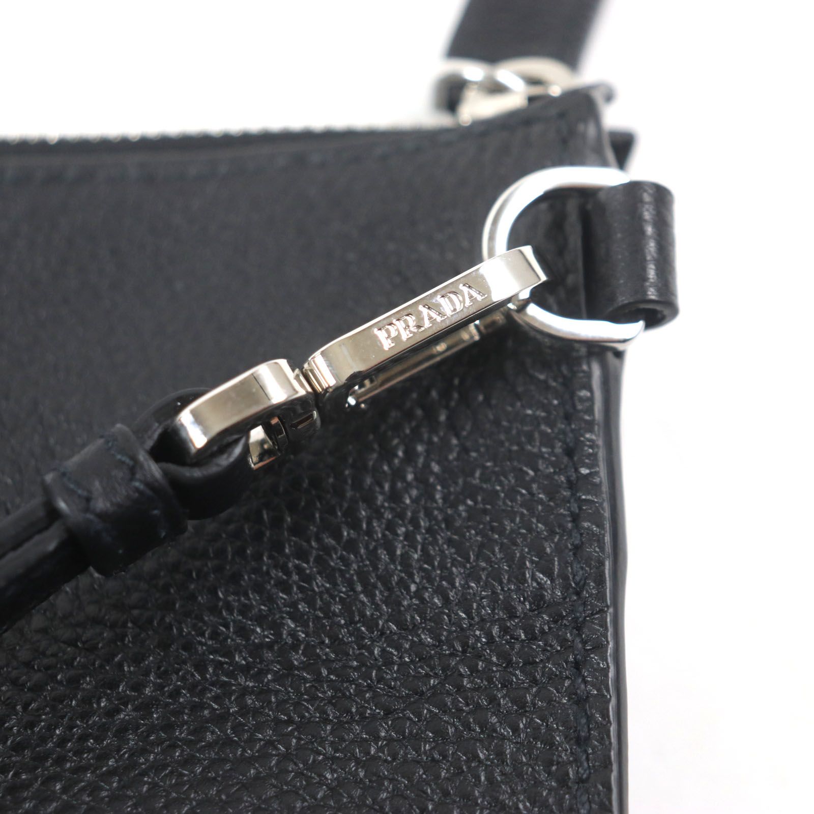 極美品▽PRADA プラダ 2VF006 ヴィッテロ トライアングルロゴ 三角  