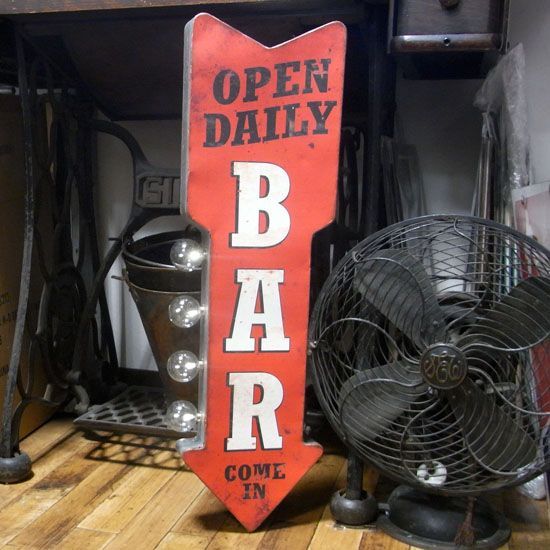 バー インテリア LEDサイン BAR OPEN DAILY LED ウォール サイン