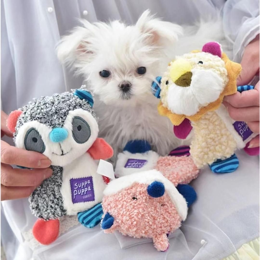 Gigwi犬用おもちゃ ぬいぐるみ 噛みつきに強い 歯ぎしりとクリーニング アライグマ