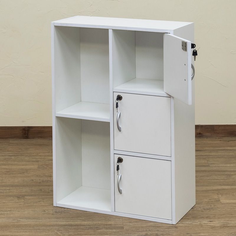 幅60cm] マルチラック 鍵付き 収納ラック 収納棚 カラーボックス [1001