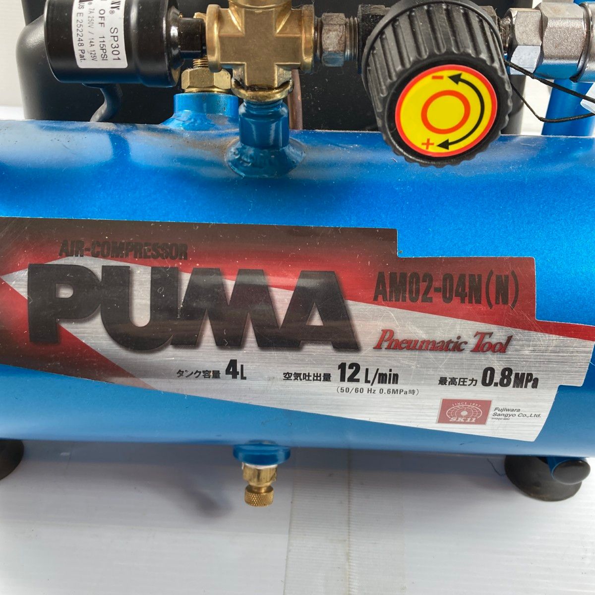 ＊＊藤原産業 一般圧 オイルレスエア―コンプレッサー PUMA タンク容量4L AM02-04N N ブルー