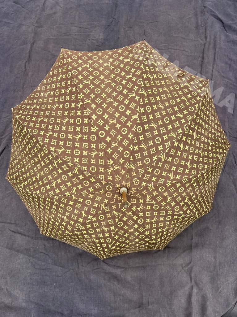 Louis Vuitton ルイヴィトン 日傘 ビンテージ 綿製 1960年代 イギリス製 Cotton Fabric Umbrella Parasol