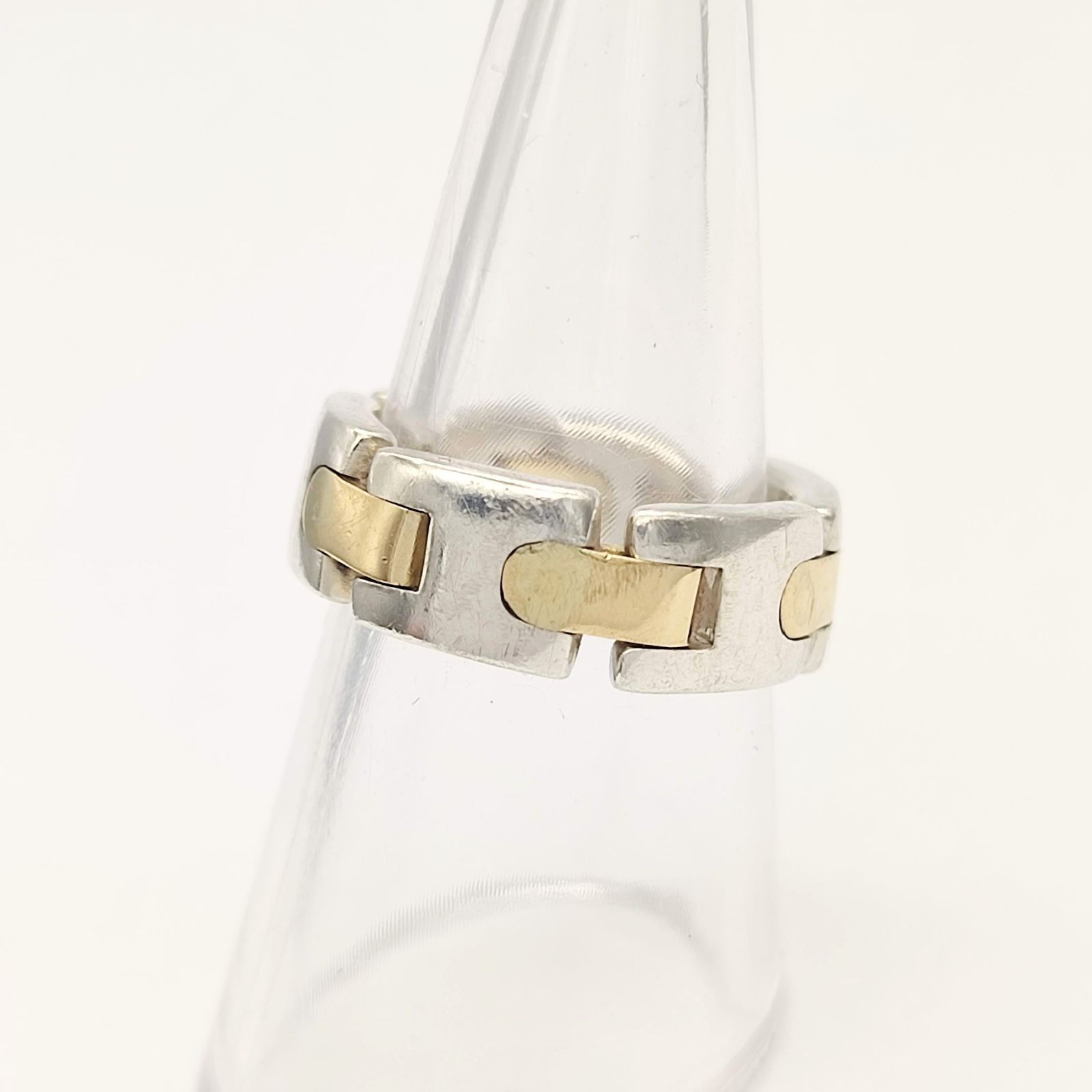 美品】Tiffany ティファニー Hリンク コンビ リング 750×シルバー925