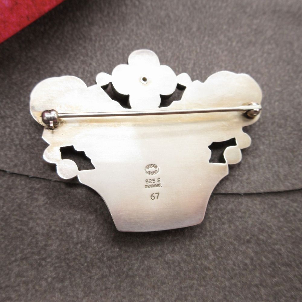 廃盤★　ジョージジェンセン　花かご　＃６７　ブローチ 希少 GEORG JENSEN 67 シルバーブローチ 花かご 925 - メルカリ