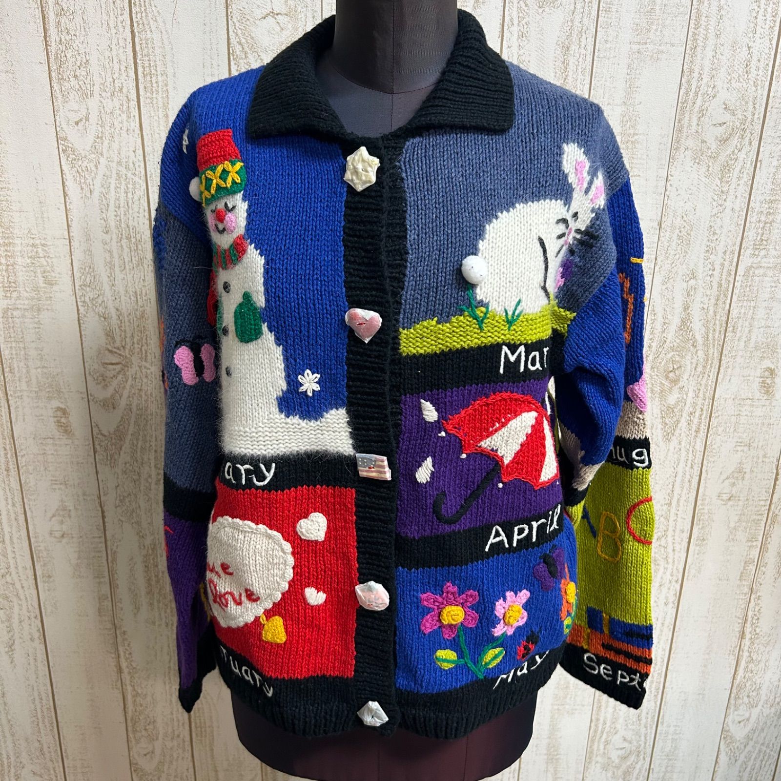 良品 23AW FOXEY フォクシー Cardigan Trefle ウール ニット カーディガン 43275 サイズ38 アイスブルー  レディース 古着 中古 良品 23AW FOXEY フォクシー Cardigan Trefle ウール ニット