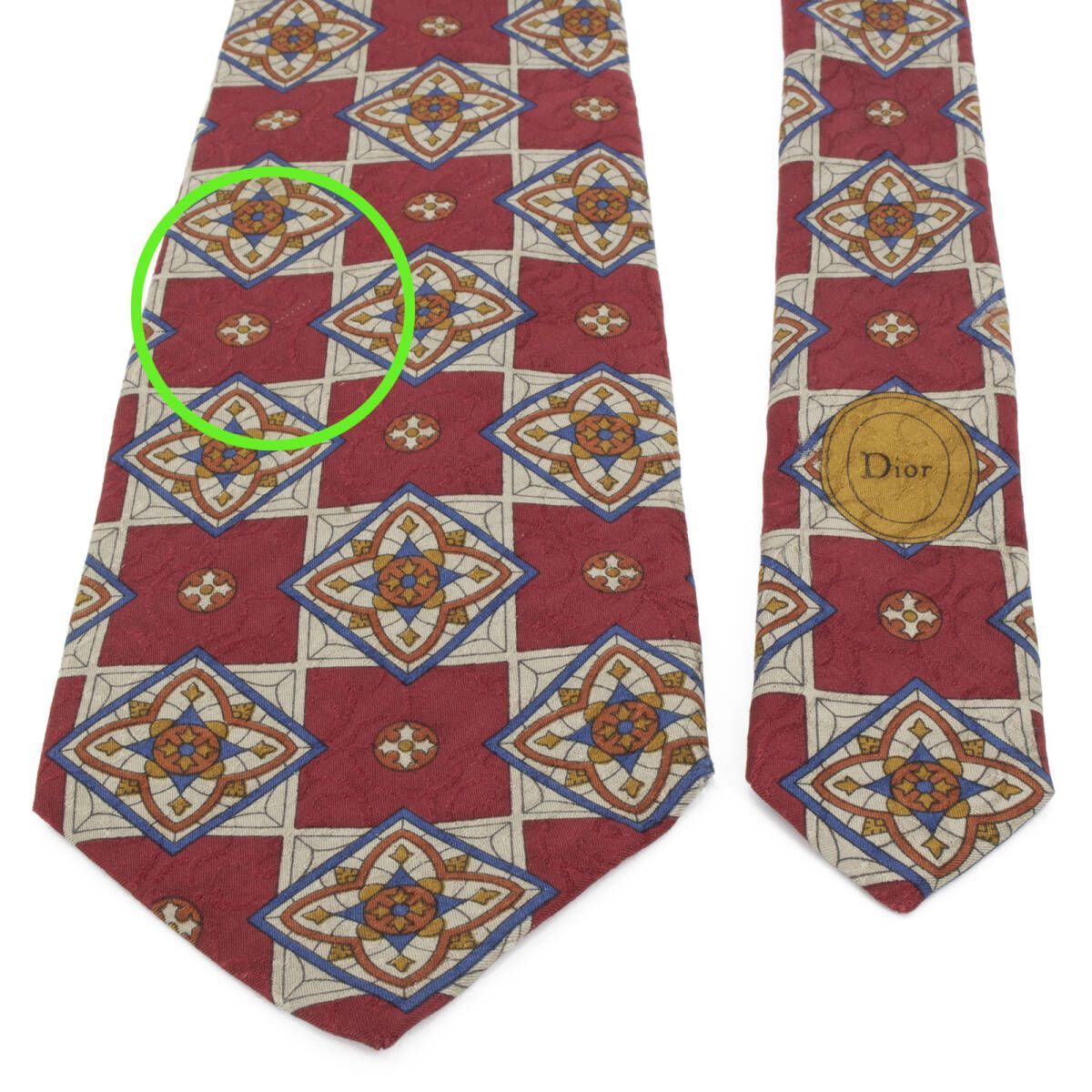 Christian Dior ディオール ネクタイ 紋様 総柄 美品 正規品