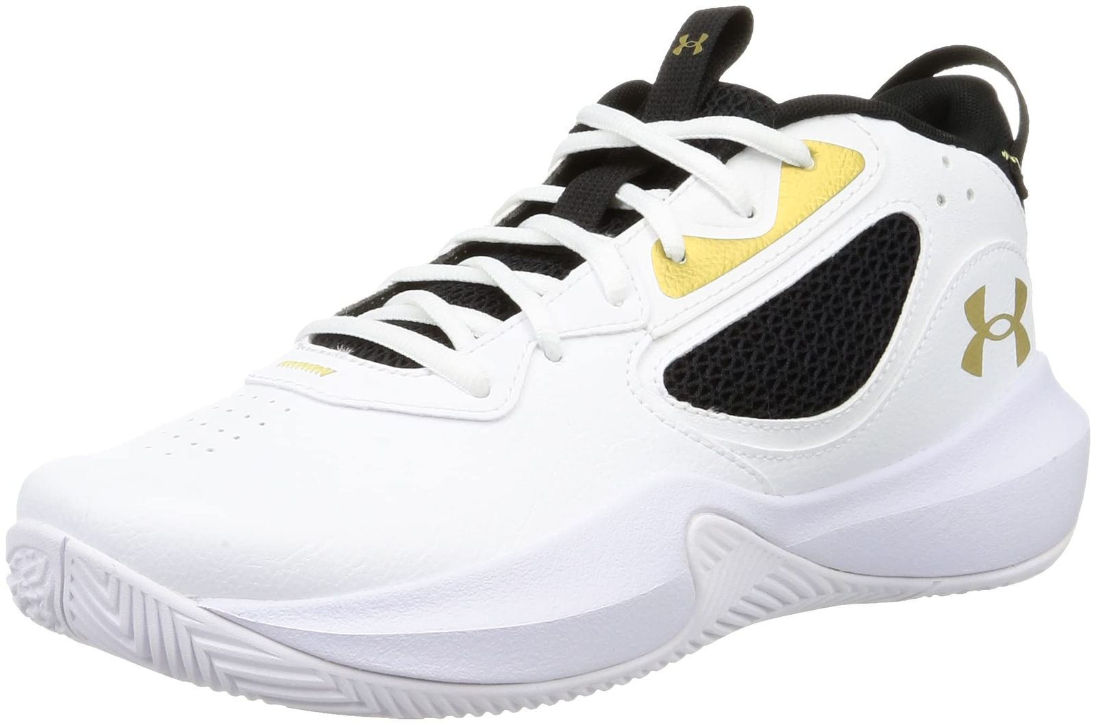 [アンダーアーマー] UA Lockdown 6 SYN [White / Black / Metallic Gold] [28.0 cm]