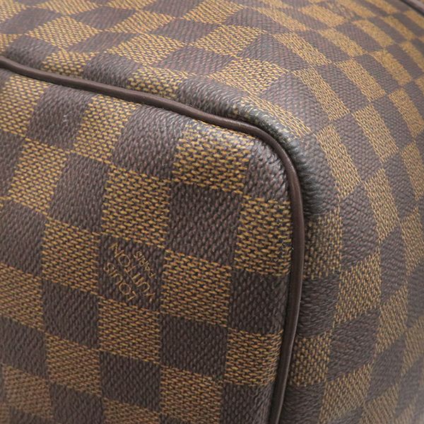 ルイヴィトン LOUIS VUITTON ボストンバッグ キーポル バンドリエール 55 ダミエキャンバス ダミエエベヌ ゴールド金具 茶 ポワニエ/パドロック/鍵/欠品  N41414 MB0026 【保存袋】【中古】