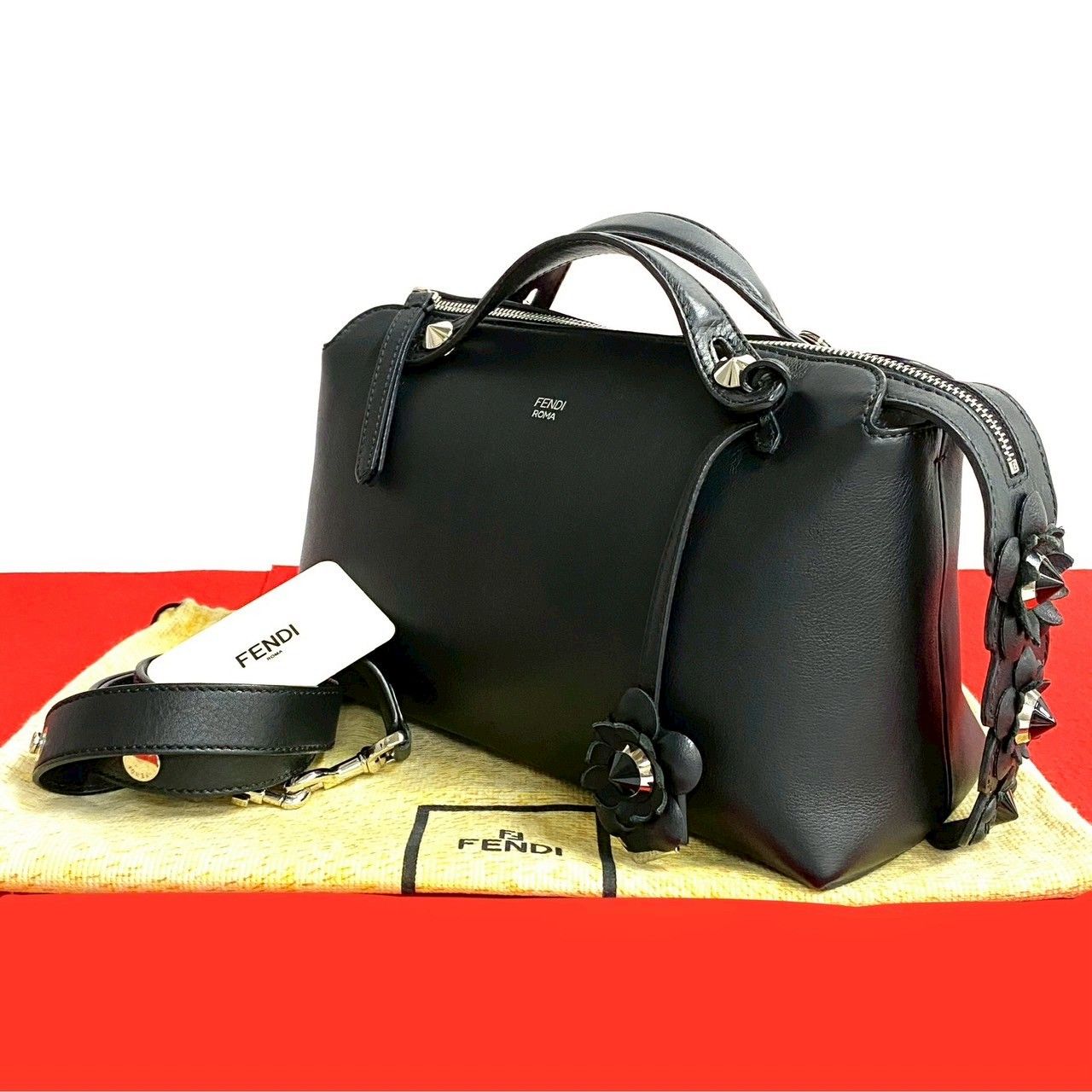 極 美品 希少品 FENDI フェンディ バイザウェイ ミディアム
