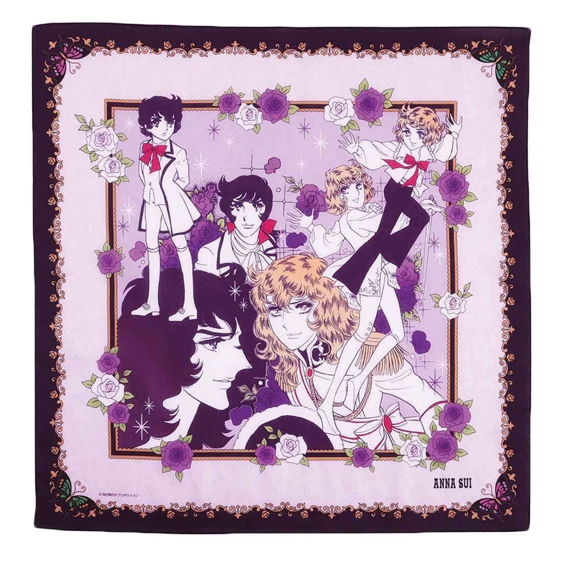 ベルサイユのばら×ANNA SUI オスカル」 紫 プリンとハンカチ 新品-