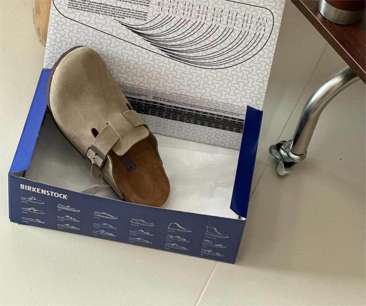 ビルケンシュトック BIRKENSTOCK  レギュラー幅   Boston/ボストン  スエードレザー クロッグ ソフトベッド コルクソールサンダル  メンズ·レディース ソフトフットベット ベロア   トープ