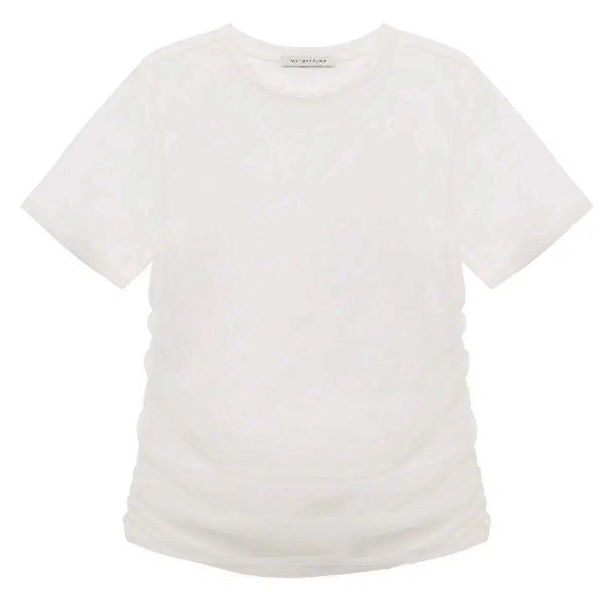 【INSTANTFUNK】メッシュ シャーリング クルーネック Tシャツ INSTANTFUNK(インスタントファンク) メッシュ シャーリング T