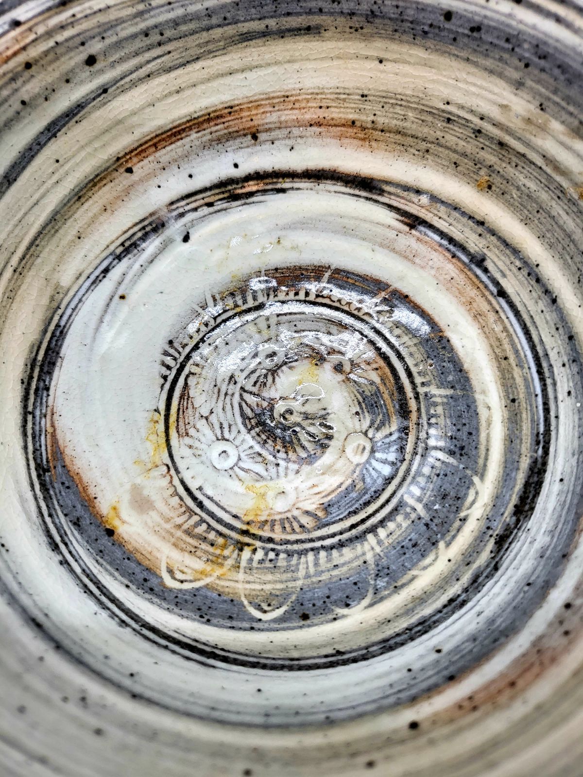 唐津焼 中里隆作 粉引三島彫茶碗 - メルカリ